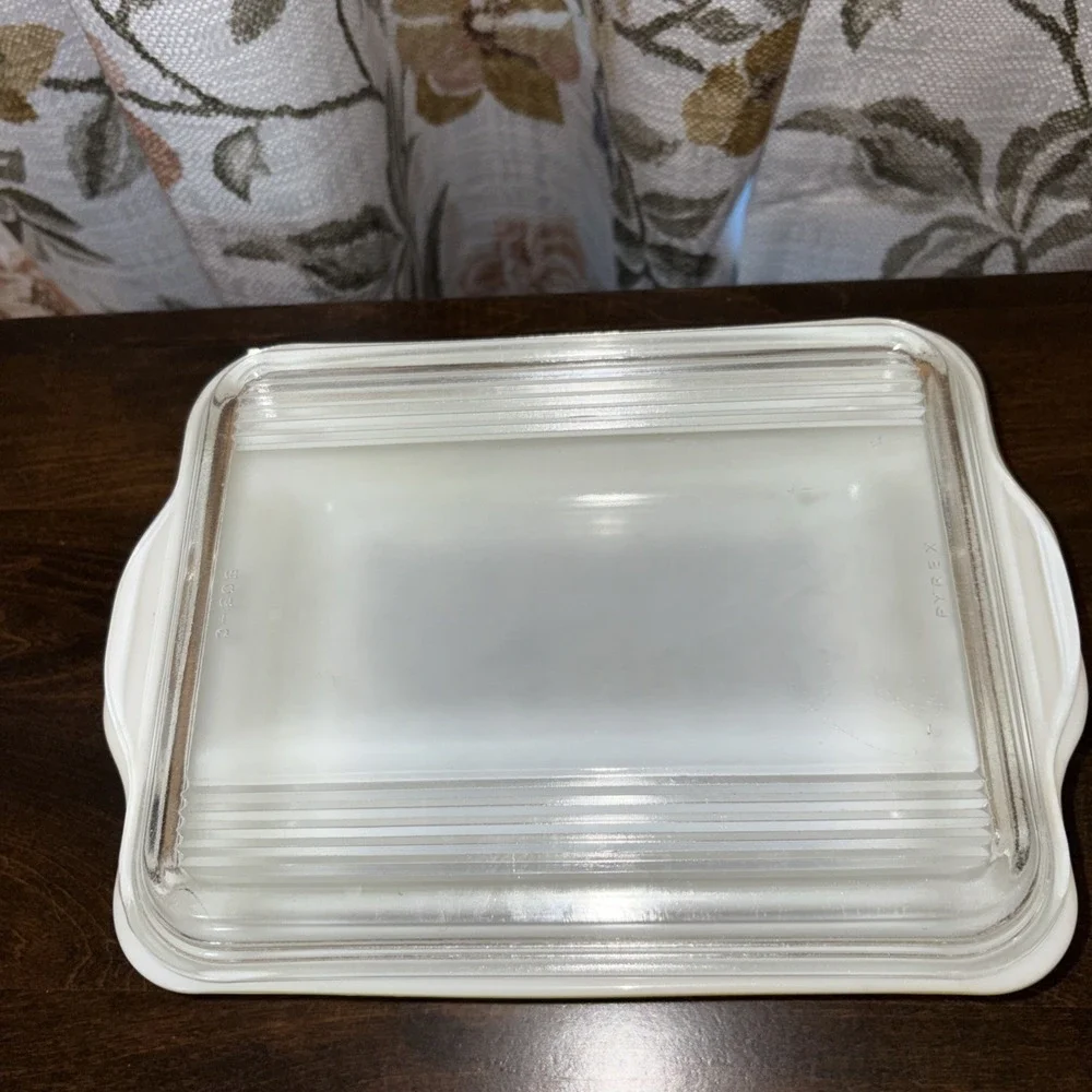 Vintage Pyrex Yellow 503-B Refrigerator Casserole Baking Dish w/Clear Glass Lid